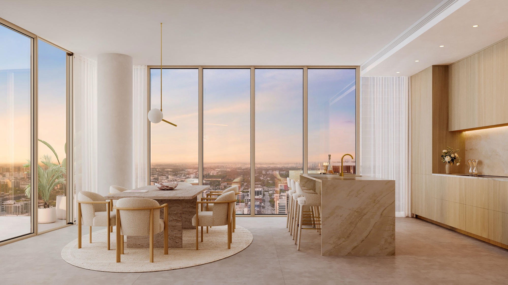 Kitchen and living area