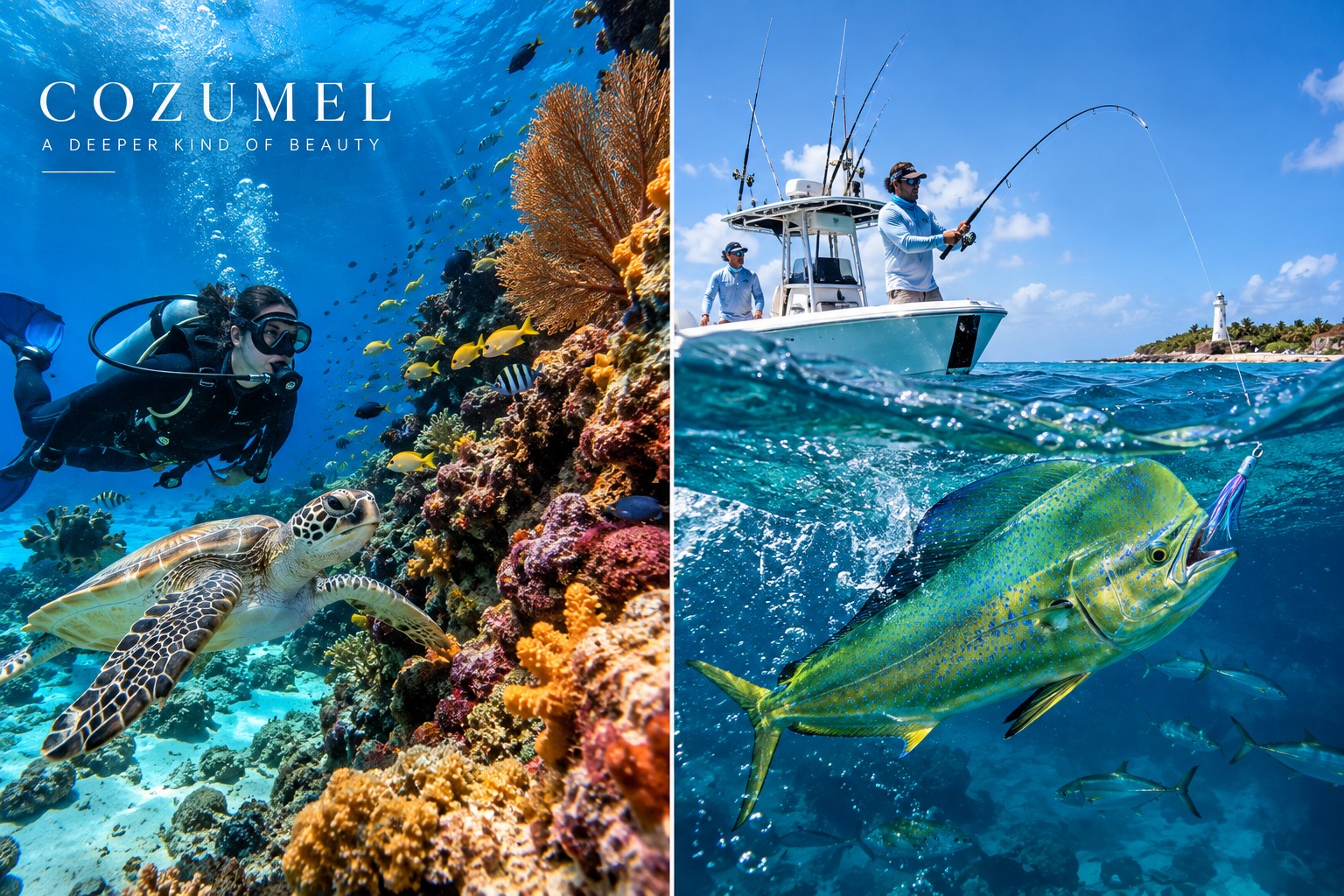 Buceo y pesca deportiva en Cozumel