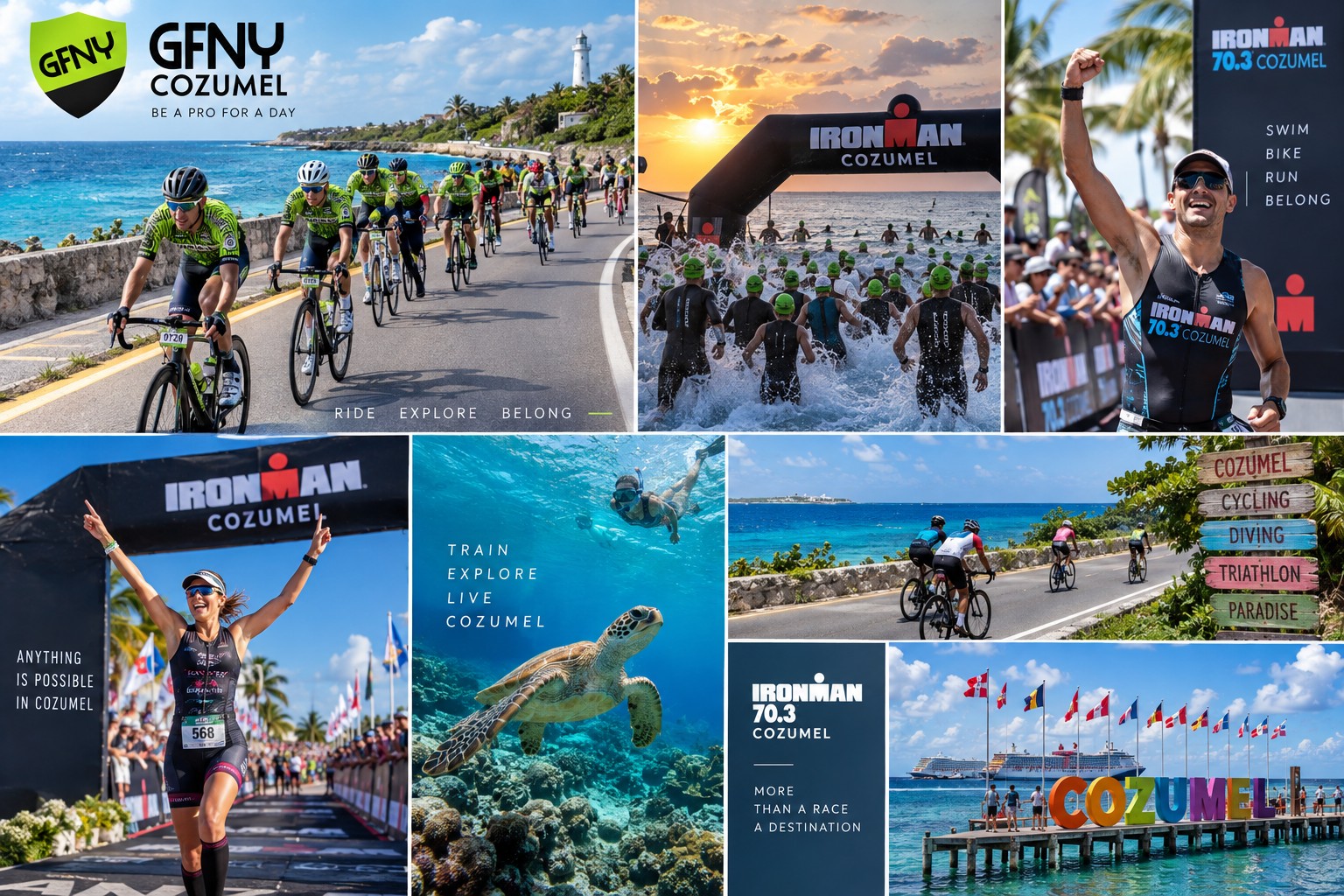 IRONMAN 70.3 Cozumel y GFNY Cozumel